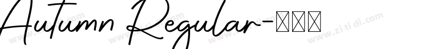 Autumn Regular字体转换